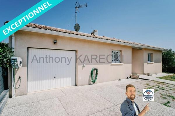 Grande pièce de vie + 3 chambres + grand garage + parkings