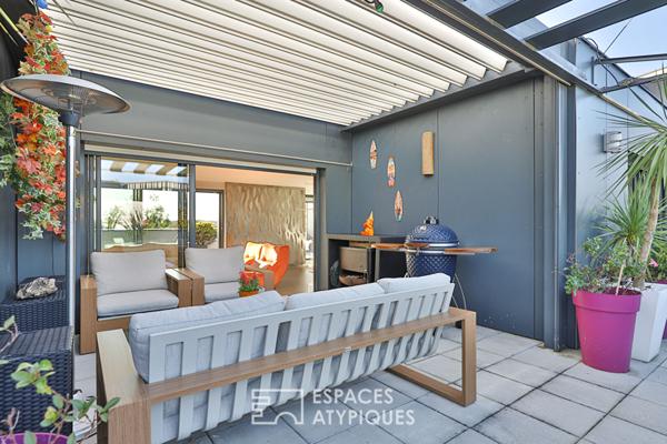 Appartement en attique quartier des arênes avec terrasse à360°