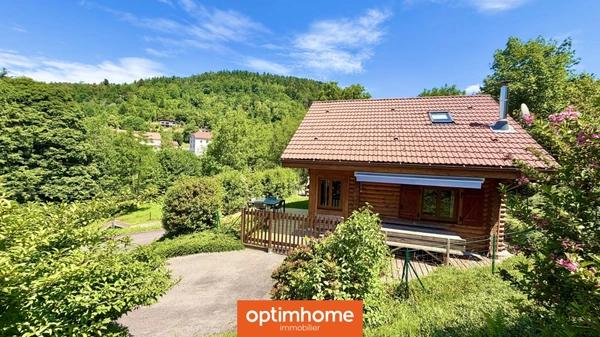 EXCLUSIVITÉ – Chalet fuste (rondins) meublé – 46 m² – Terrain 1 500 m² – Basse-sur-le-Rupt – Hautes-Vosges