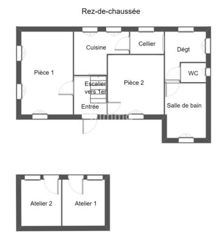 Belle opportunité : maison avec grange, jardin , garage et dépendance