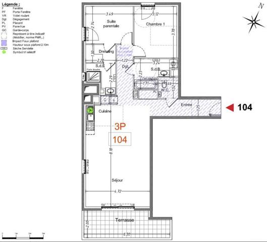 Appartement à vendre 3 pièces 85 m² Cagnes-sur-Mer