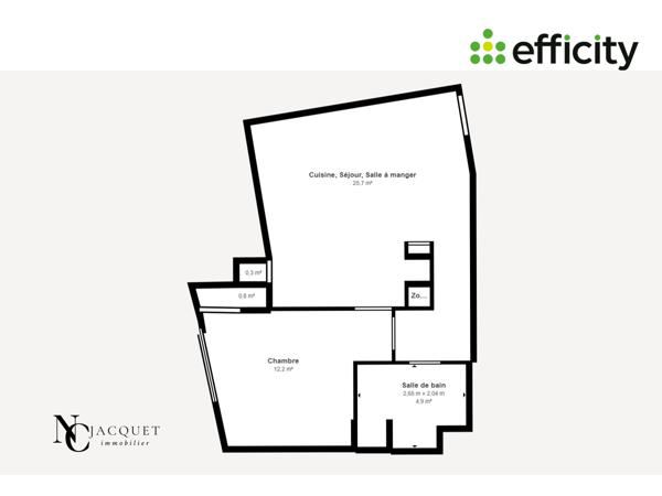 Appartement 2 pièces - 44 m²