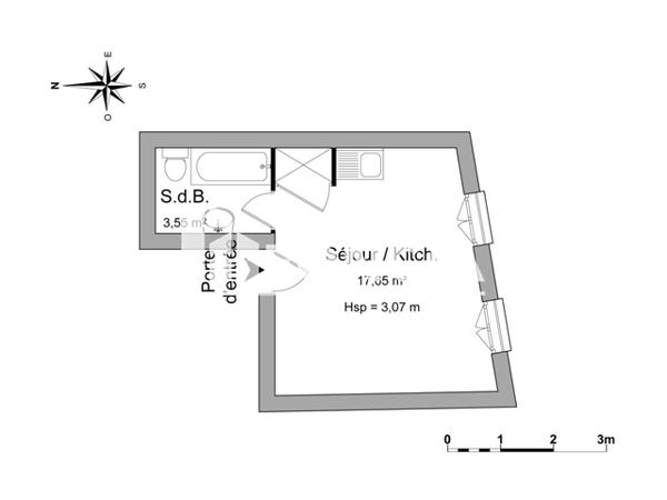 Location Studio 21.2 m² - 18 RUE D'AMOUR Agen 47000