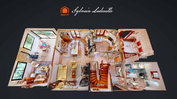 Maison périgourdine 5 pièces de 142 m2 sur 6515m2 de terrain et bois