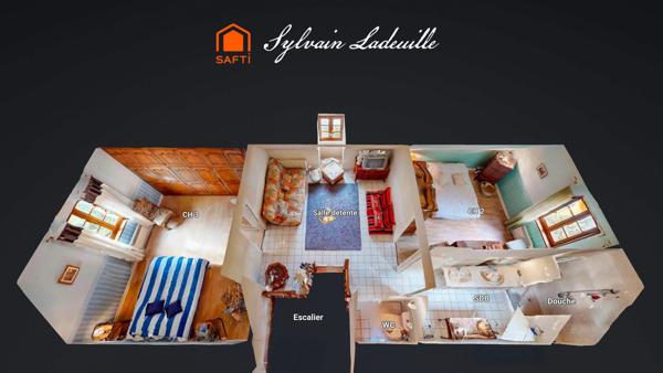 Maison périgourdine 5 pièces de 142 m2 sur 6515m2 de terrain et bois