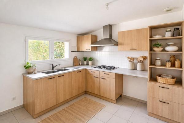 Maison 57m² avec jardin privatif et terrasse.