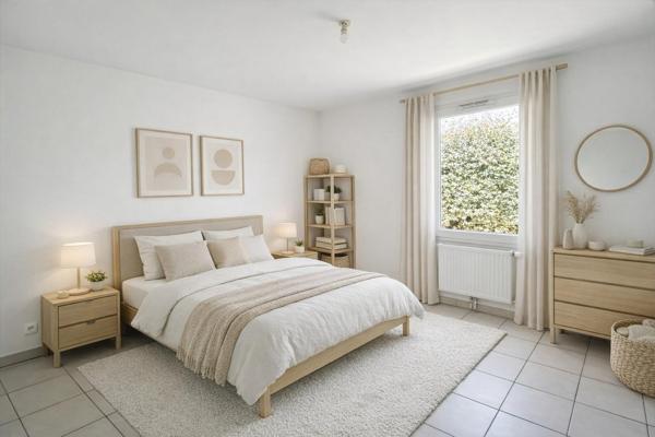 Maison 57m² avec jardin privatif et terrasse.