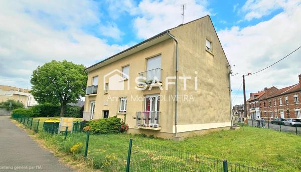 Immeuble en monopropriété offrant un bon rapport : avec 5 lots, garages, caves, jardin, stationnement ext, poche gare et commodités.