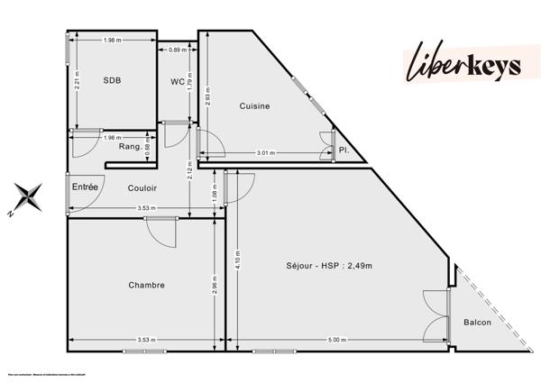 Appartement vendu loué à Saint-Ouen – Cour privative et double cave