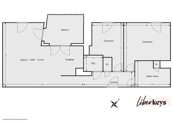 Appartement T3 récent de standing avec balcon – Centre de Saint-Laurent-de-Mure