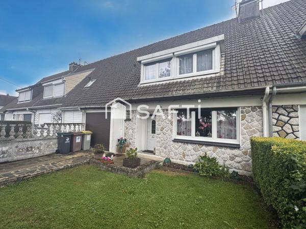 Maison 4p à rénover, 99m2, terrain 324m2, Arques