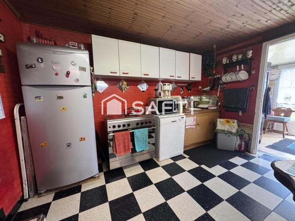 Maison 4p à rénover, 99m2, terrain 324m2, Arques