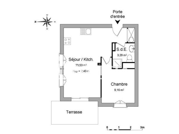 Location Appartement 2 pièces 35.98 m² - 15 AV.DE LA FONTAINE COUVERTE Thonon-les-bains 74200
