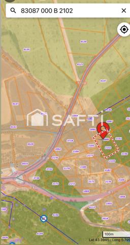 TERRAIN AGRICOLE 2570M2 NON CONSTRUCTIBLE