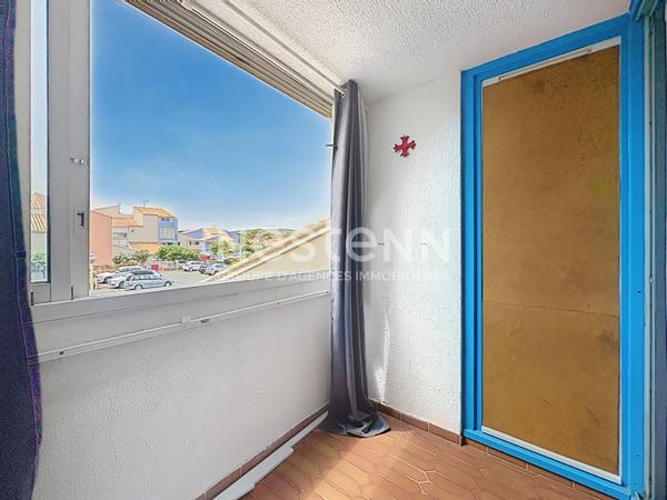 Appartement 2 pièces de 27 m2 avec loggia de 5 m² à 100 mètres de la mer, Narbonne-Plage