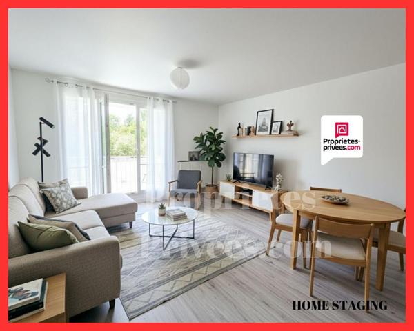93220 GAGNY - Appartement 3 pièces 60.46 m² - 2 Chambres - Balcon - Parking -Cave- Proche Gare RER E Gagny