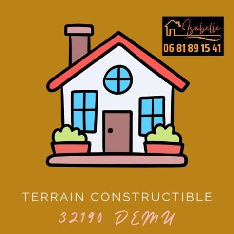 Terrain constructible et viabilisé situé dans un village au cœur du Gers