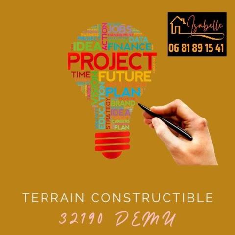 Terrain constructible et viabilisé situé dans un village au cœur du Gers