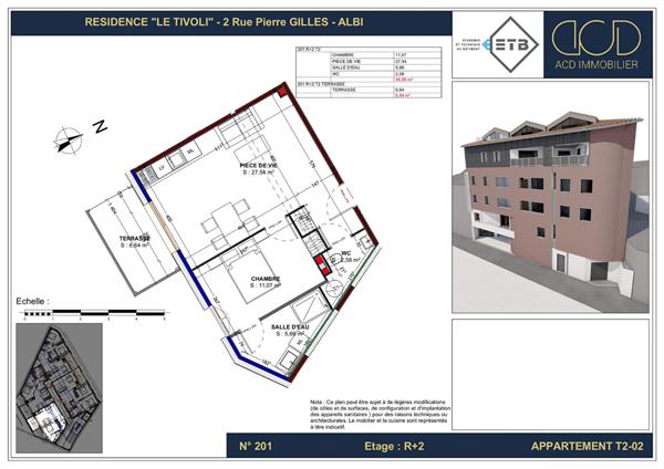 Appartement Albi 2 pièces 46.85 m2