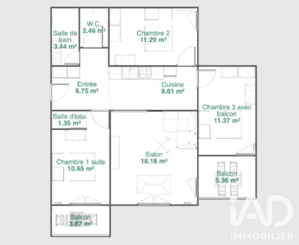 Location appartement 4 pièces 70 m² Aix-en-Provence