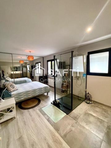 Superbe maison moderne avec piscine, grand carport 4 voitures et dépendance