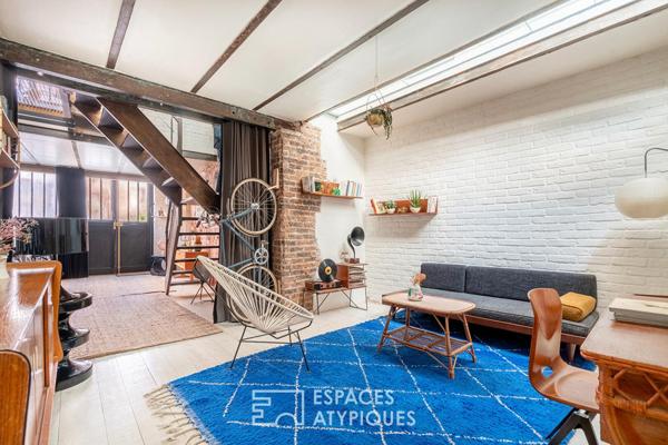 Loft de caractère au calme d’une cour dans une ancienne fabrique de canapés
