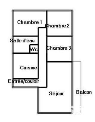 Appartement à vendre 4 pièces 64 m² Lannemezan