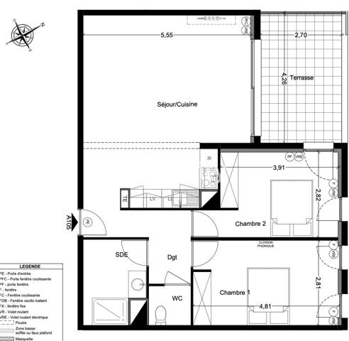 Appartement
         3 pièces
        - 70 m² 350 000 € *