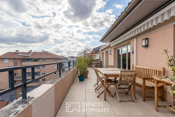 Appartement duplex en dernier étage avec grandes terrasses