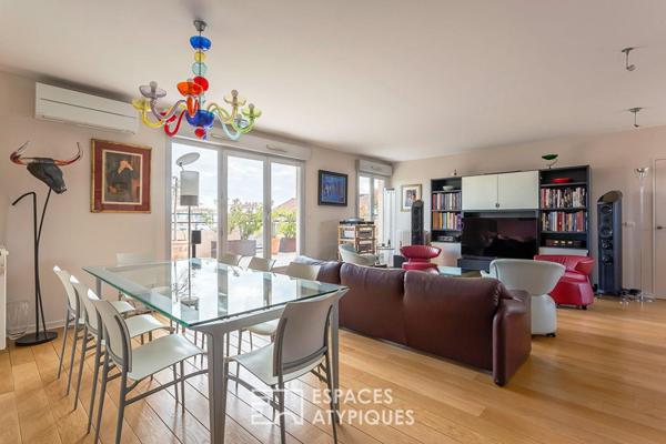 Appartement duplex en dernier étage avec grandes terrasses