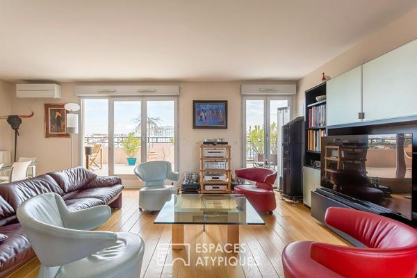 Appartement duplex en dernier étage avec grandes terrasses