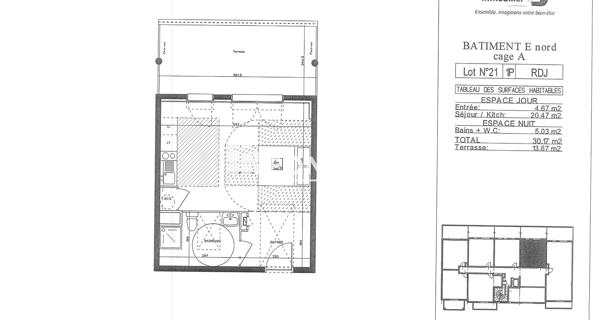 À vendre Studio 30 m² - Marseille 13015
