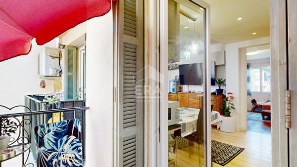 NICE - NORD / CESSOLE : JOLI 3 PIÈCES TRAVERSANT AVEC BALCONS