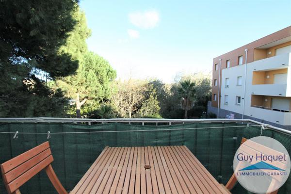 A louer - Studio meublé à l'année - Canet en Roussillon + parking