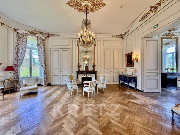 Château XIXe siècle sur 39ha avec Orangerie commerciale 50 couchages.