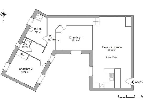Location Appartement 3 pièces 85.76 m² - 23 AVENUE DE MAYENNE Montauban 82000