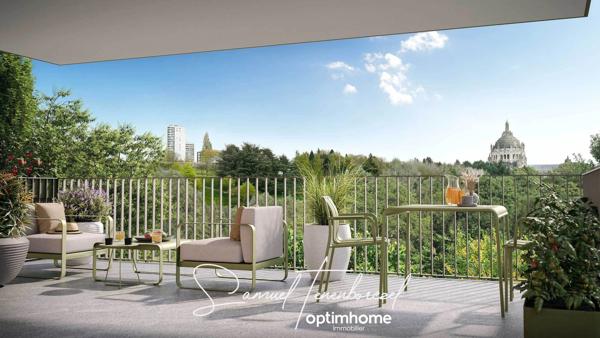 Appartement T4 neuf avec terrasse de 57 m² et vue Basilique – Lisieux (14100)