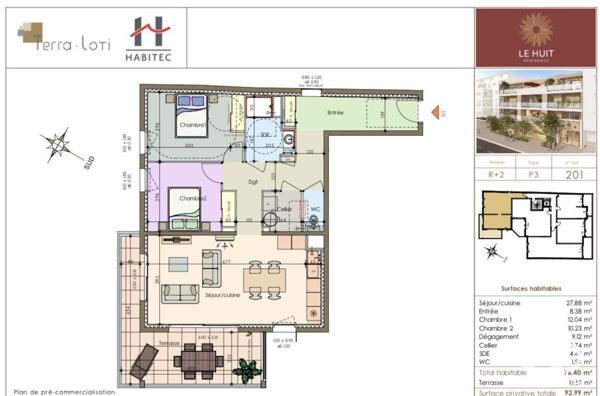 Appartement (neuf) à vendre 3 pièces 76 m² Nîmes