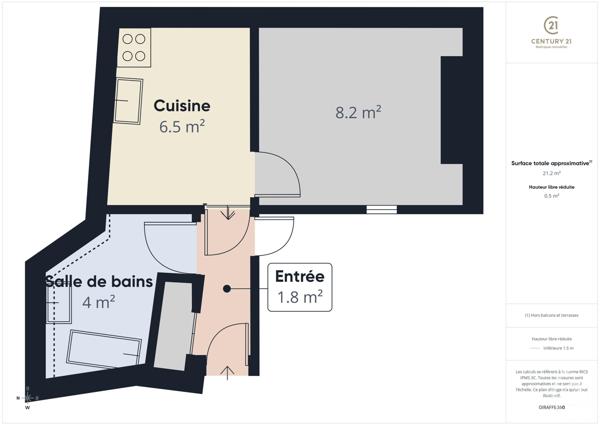 Appartement F1 à vendre  1 pièce - 20,14 m2 CHARTRES - 28