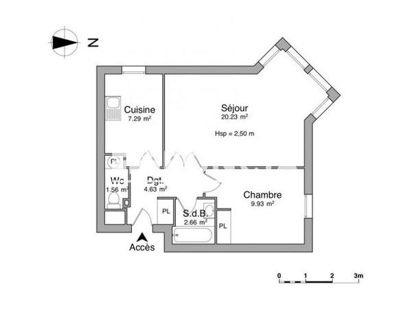 Location Appartement 2 pièces 46.3 m² - 51 BOULEVARD GAMBETTA Evreux 27000