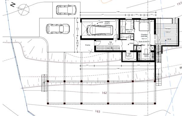 Marseille (13016) Terrain avec permis purgé – 1.087m² – projet de villa contemporaine de 185m² habitables – 13016 - secteur Est