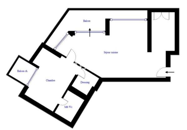 Appartement
         2 pièces
        - 61 m² Exclusivité 620 000 € *