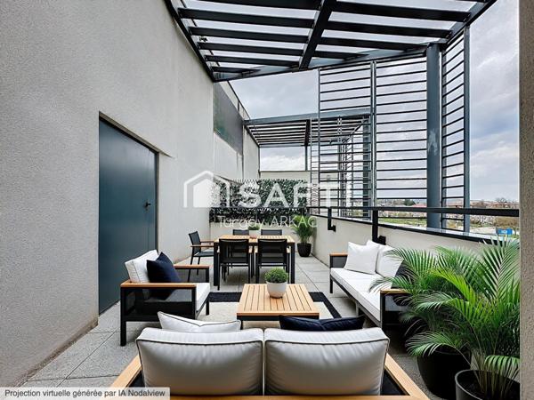 T2 lumineux avec grande terrasse et vue dégagée