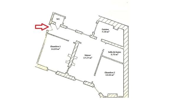 Appartement à vendre    3 pièces • 62,05 m2 Paris 6