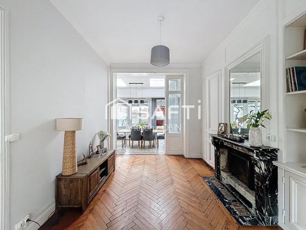 Maison 4 chambres, grande pièce de vie, jardin, cave