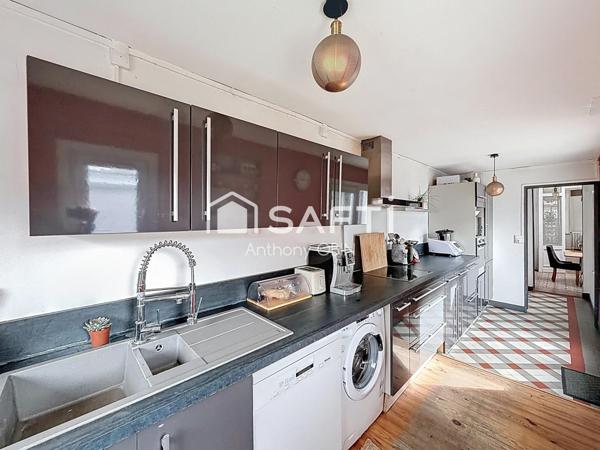 Maison 4 chambres, grande pièce de vie, jardin, cave