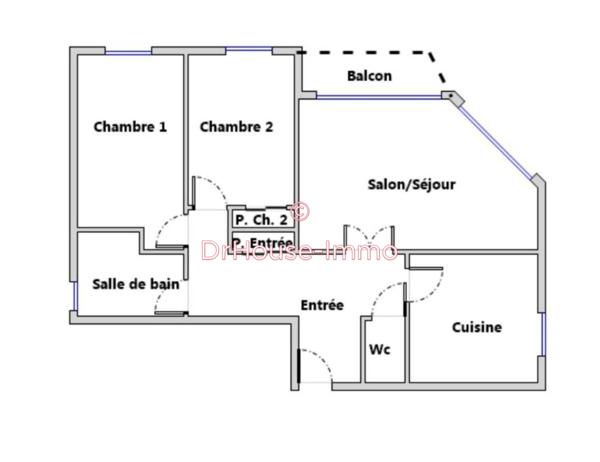 Appartement à vendre 3 pièces de 67 m²