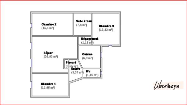 Appartement traversant de 4 pièces de 89 m² - Métro Hôtel de ville - Paris 4 