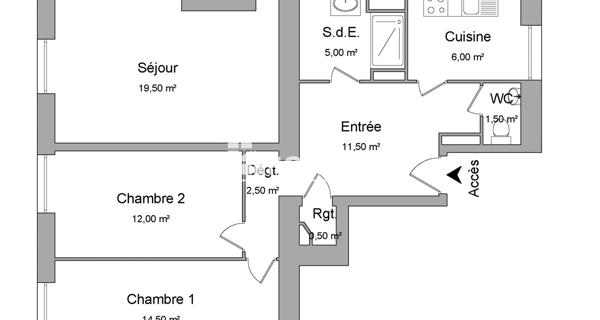 Location Appartement 3 pièces 73 m² - Rouen 76000