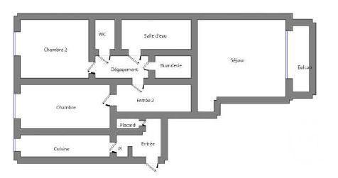 Appartement à vendre  3 pièces - 70,23 m 2   PARIS  - 75015